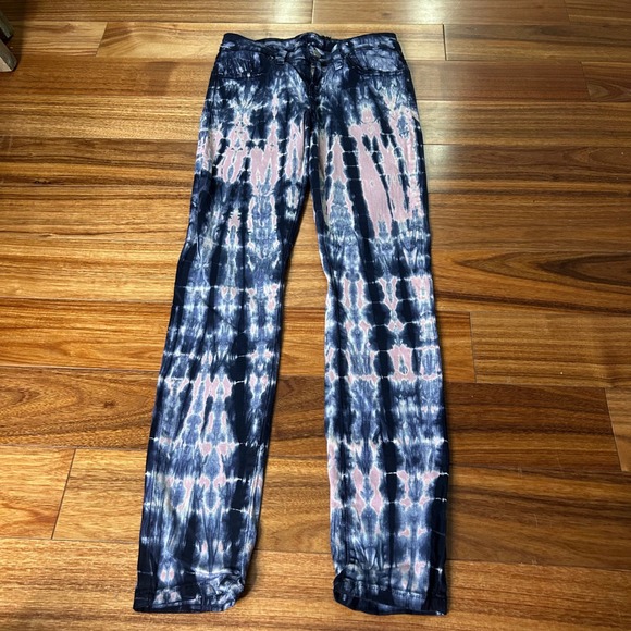 Guess Y2K low rise Britney Ankle Skinny ankle Jeans Tie Dye Denim Pants Womens - Picture 1 of 10